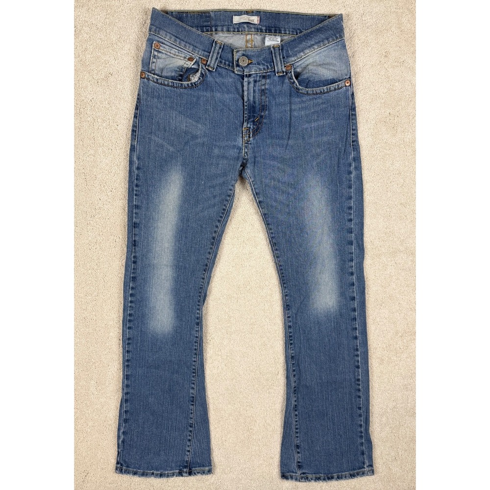 Vintage Y2K LEVI'S 542 Women's Low Rise Flare 10M (30x31) Denim Blue Jeans #1446